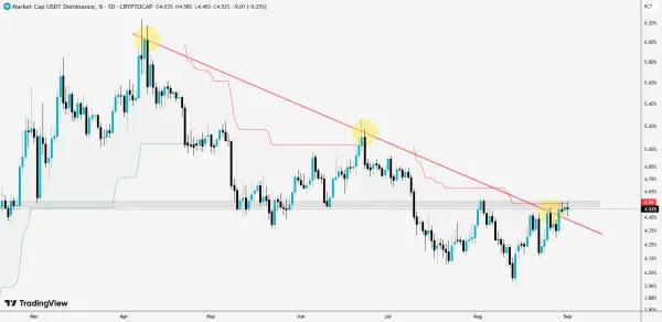 ادامه رنج زنی یا شکست سطح مهم بعدی؟ USDT.D Daily