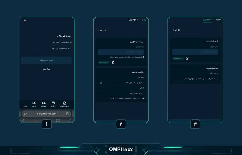 احراز هویت در صرافی او ام پی
